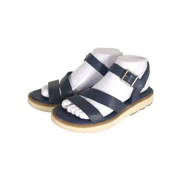 Timberland Women's Bailey Park US7,5 Blue Leather Ankle Strap Strappy Sandals - Picture 1 of 16